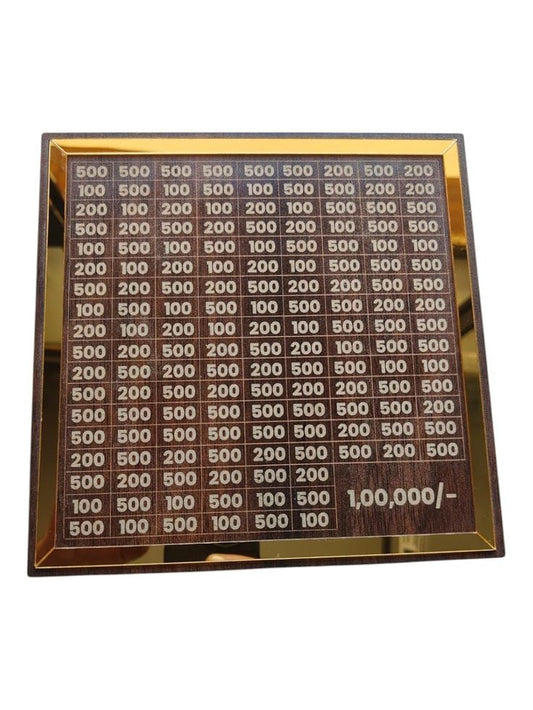 Premium Wooden Money Bank – ₹1,00,000 Savings Target Piggy Bank